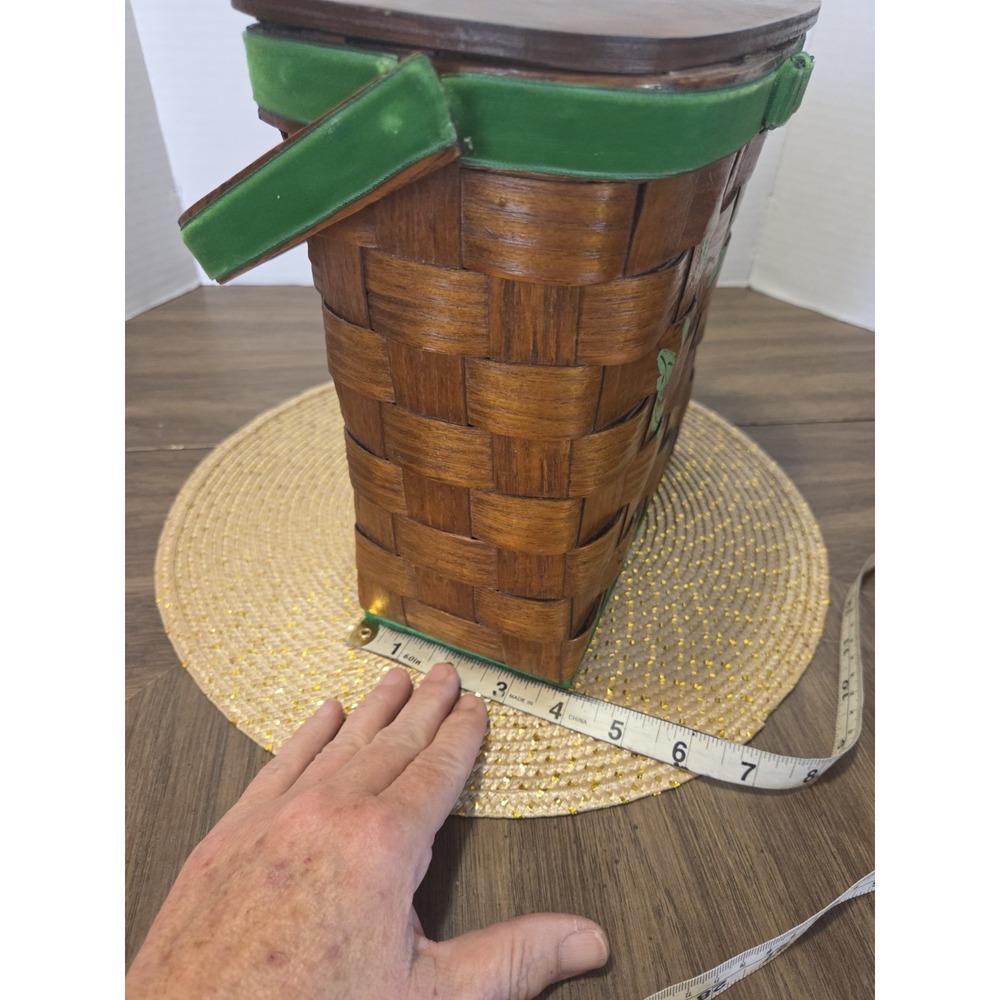 wooden Basketville picnic basket or box purse Vintage - Picture 14 of 14